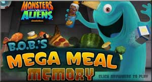 Game Monsters vs Aliens BOB’s Mega Meal Memory